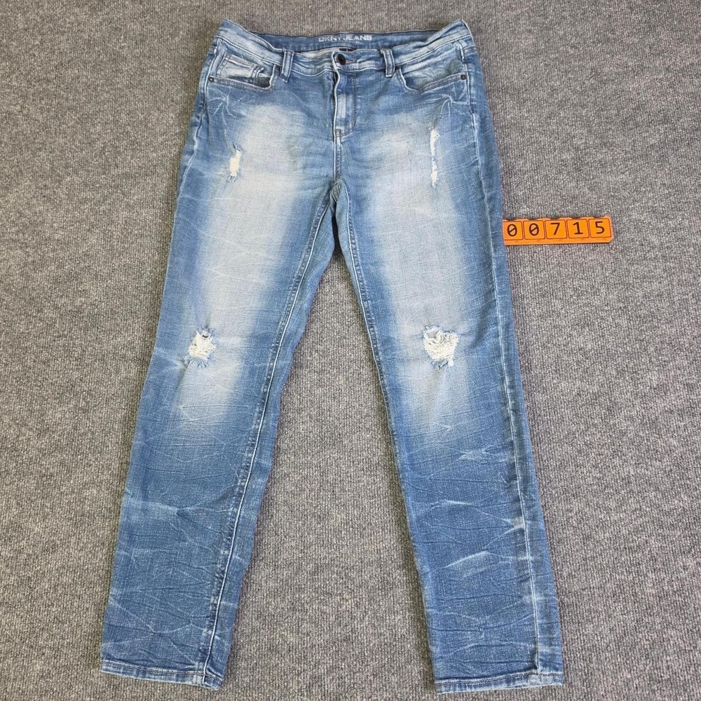 DKNY Jeans Women's Size 6 Blue Skinny Fit Distressed Denim